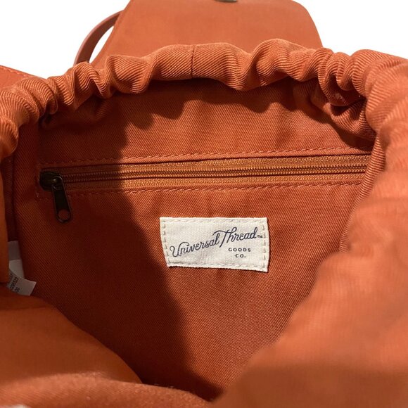 Universal Thread Faux Leather Mini Backpack Orange Boho Urbancore Collegiate - Picture 4 of 5
